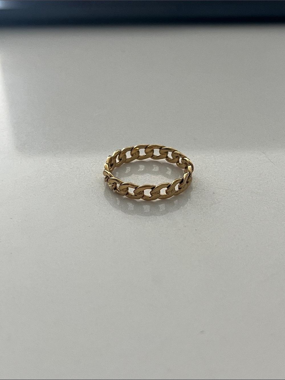 Gold chain ring